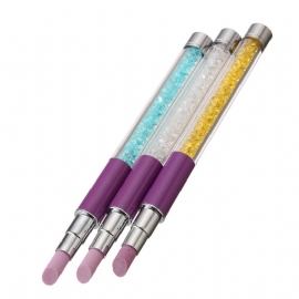 Nail Pusher Dead Skin Remover Cuticle Crystal Clean Pen Manikyrverktøy