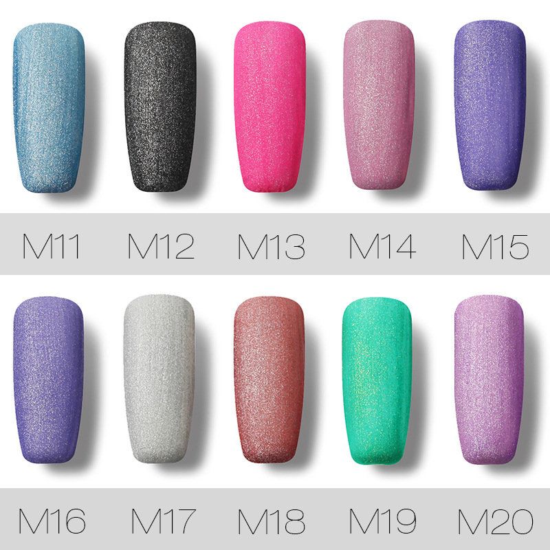 Rosalind Matt Soak Off Gel Polish Nail Glitter Farge Uv-lakk 7ml