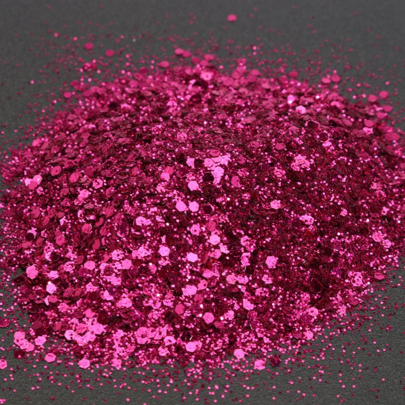 Rose Rød Skinnende Blandet Glitter Pulver Paljetter Negledekorasjon Støv Havfrueeffekt