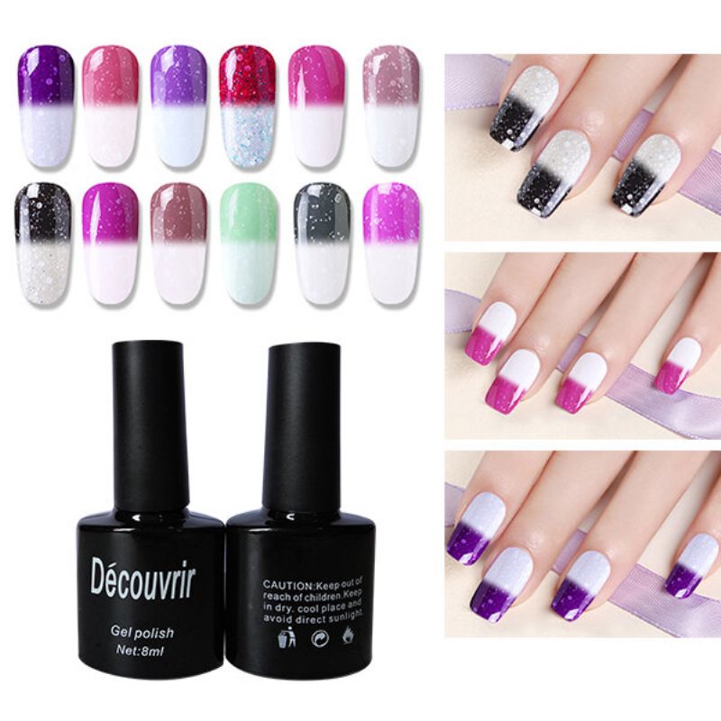 Termisk Uv Gel Nail Art Humør Fargeskiftende Polish Lakk 10ml