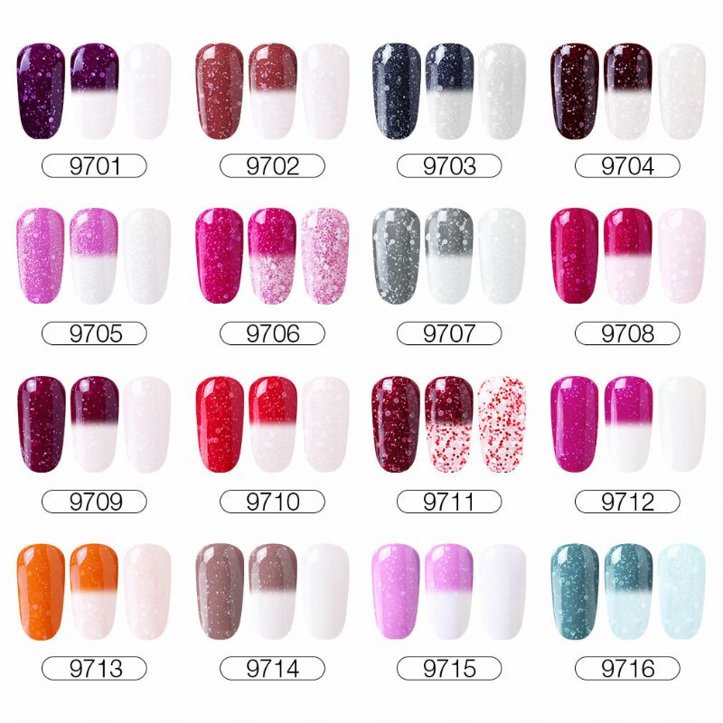 Termisk Uv Gel Nail Art Humør Fargeskiftende Polish Lakk 10ml