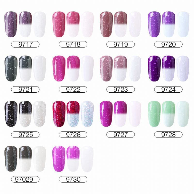 Termisk Uv Gel Nail Art Humør Fargeskiftende Polish Lakk 10ml