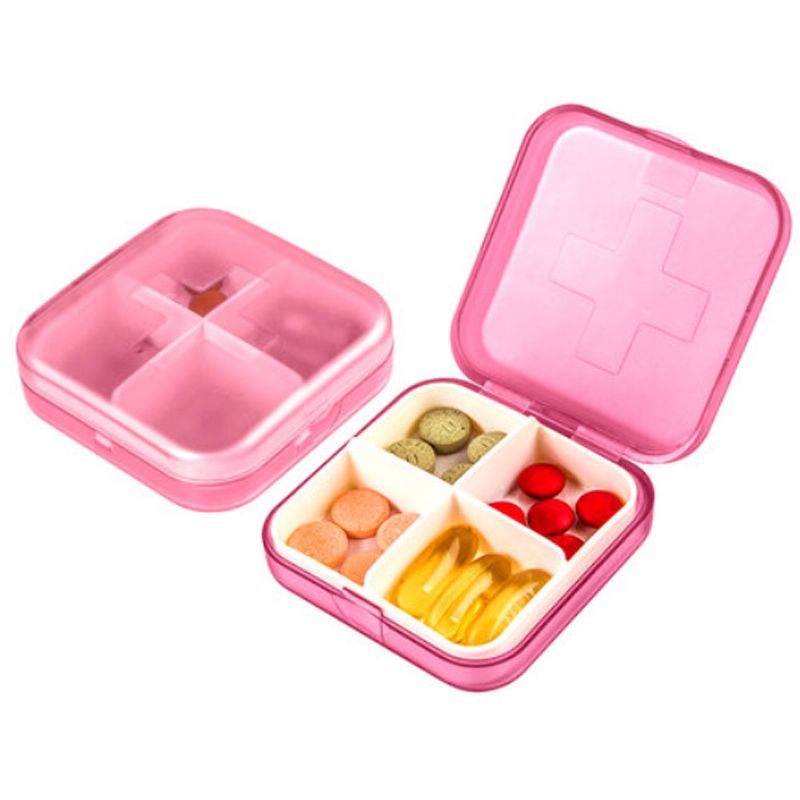 Fuktsikkert Vanntett Ukentlig Pilleetui Multi-purpose Pille Organizer Pure Color Medisin Box