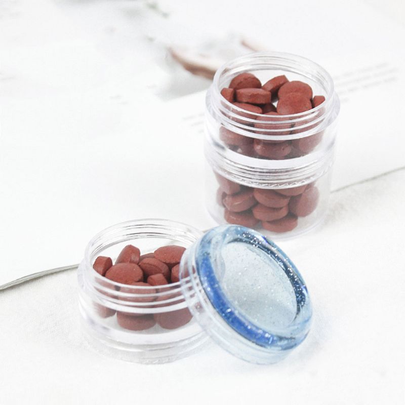 Klar Stabling Pill Organizer Multifunksjonell Mat Protein Powder Drug Flaskeboks