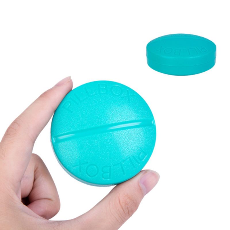 Macaron Color Round 4 Section Pill Box Portable Small Week Travel Dispensing Drug Storage Mini Box