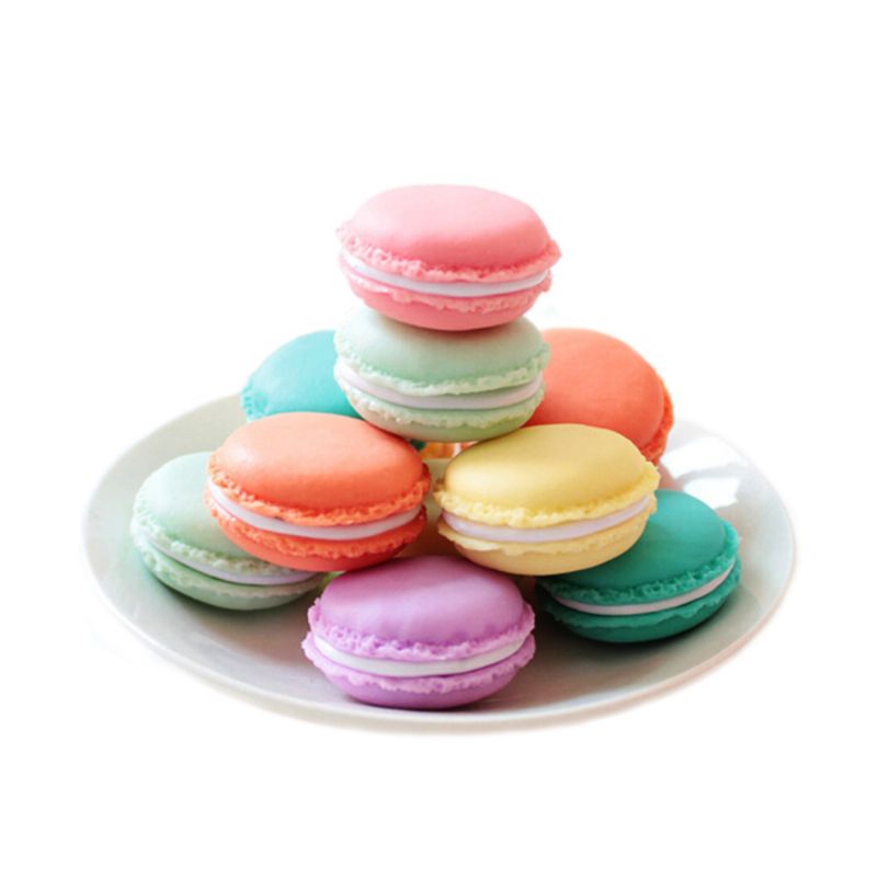 Mini Macaron Box Fargerik Smykker Oppbevaringsboks Søt Organizer Case Container