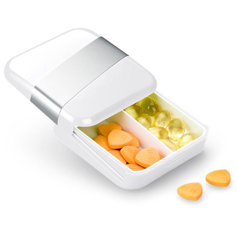 Minimalistisk Bærbar Kreativ Push-pull Split Slots Matgodkjent Abs Little Pill Case Smykker Tyggegummi Oppbevaringsboks