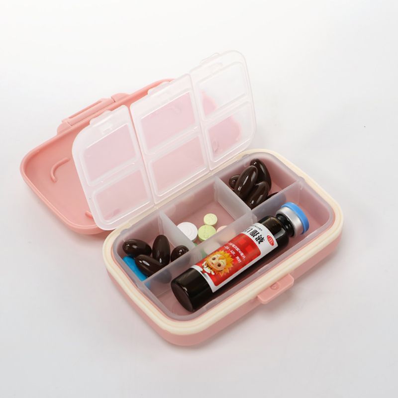 Multi Divided Weekly Pill Box Bærbar Mini Plastic Oppbevaringsboks For Capsule Candy Smykker Gadgets