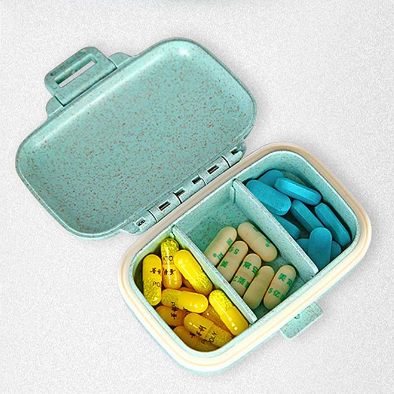 Naturlig Fiber Ukentlig Pill Organizer Supplement Veske Med Plastpakningsrom Design For Håndveske