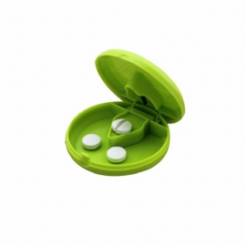 Pill Cutter Case Medisin Oppbevaringsboks Bærbar Plast Tablet Splitter