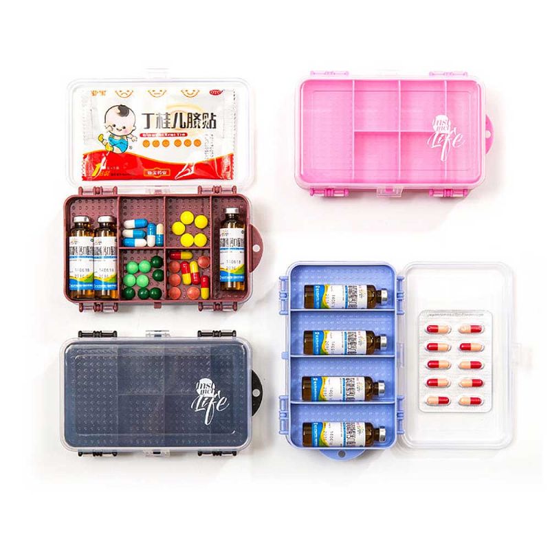 Pill Organizer Case Bærbar Boks Liten Beholder For Bag Travel Business Trip Utmerket Ukentlig Oppbevaring