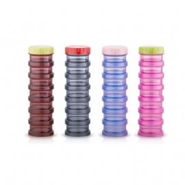 Ukentlig Pill Organizer Box Bærbar Stor Størrelse Forseglet Pille Etui Separat Protein Powder Mini 7 Lag