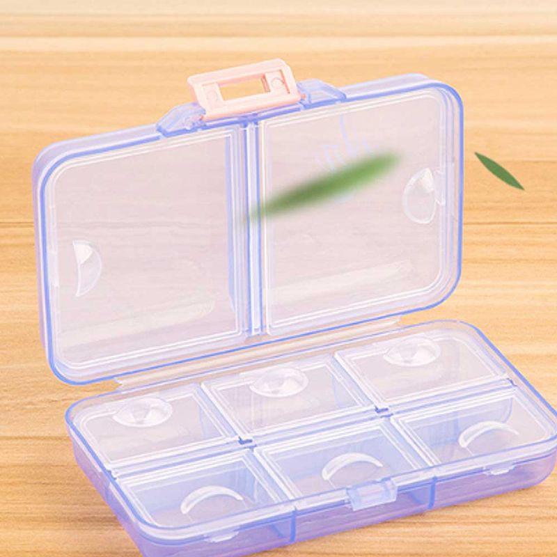 Ukentlig Pocket Pill Organizer Vitaminer Piller Holder Dispenser Reiseplanlegger Forretningsreise Medisinbeholder