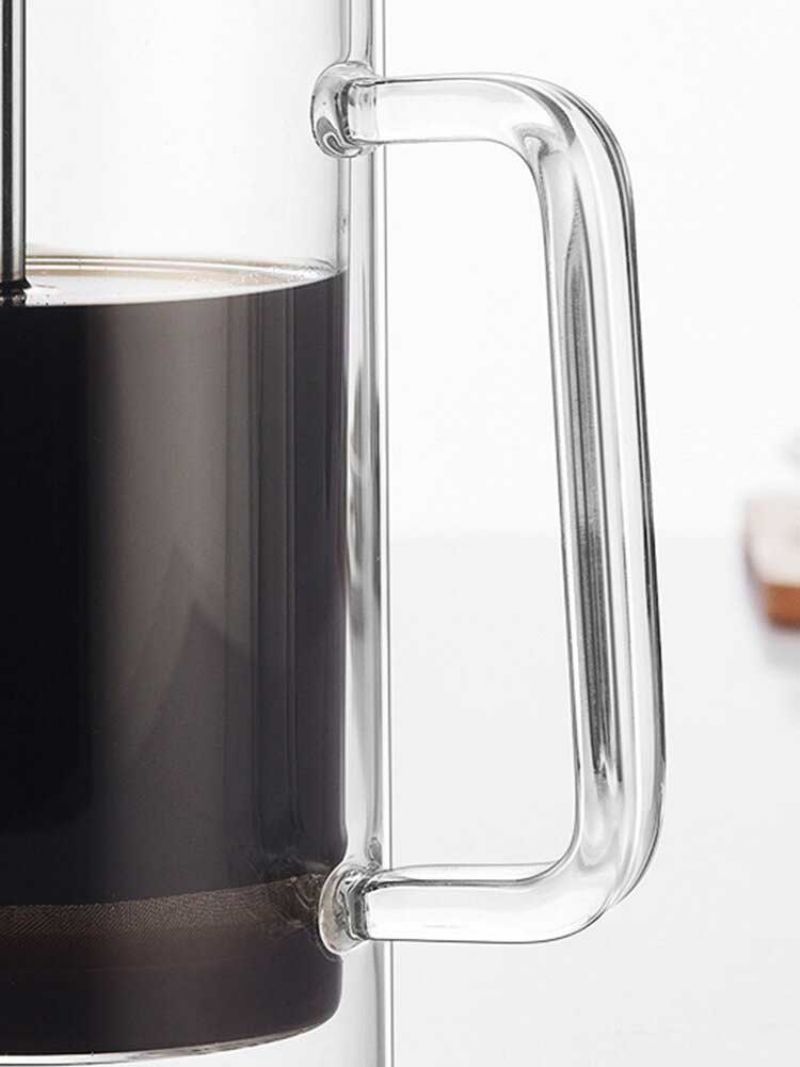 1 Stk Varmebestandig 300/600 Ml Dobbeltlags Glass Te Kaffetrakter Krus Gryte Med Filter Infuser Rett Kjøkkenverktøy