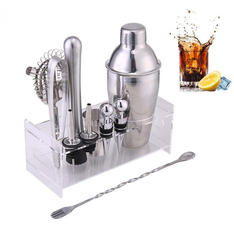 12 Stk/sett Cocktail Maker Bar Sets I Rustfritt Stål Shakers Mixer Drikke Bartender Bar Set