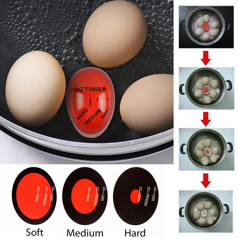 2 Stk Smart Eggtimer For Koking Av Myke Eller Hardkokte Egg Varmefølsomme Fargeskiftende Egg Matlaging Kjøkkenverktøy Timer Bpa Gratis For Kone Julegave Black Friday Salg