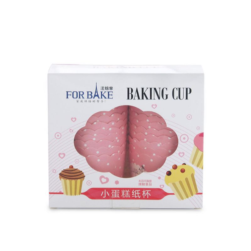 24 Stk Bakeform Rundt Belagt Papir Liten Kake Puff Muffins Kopp Bakekopp