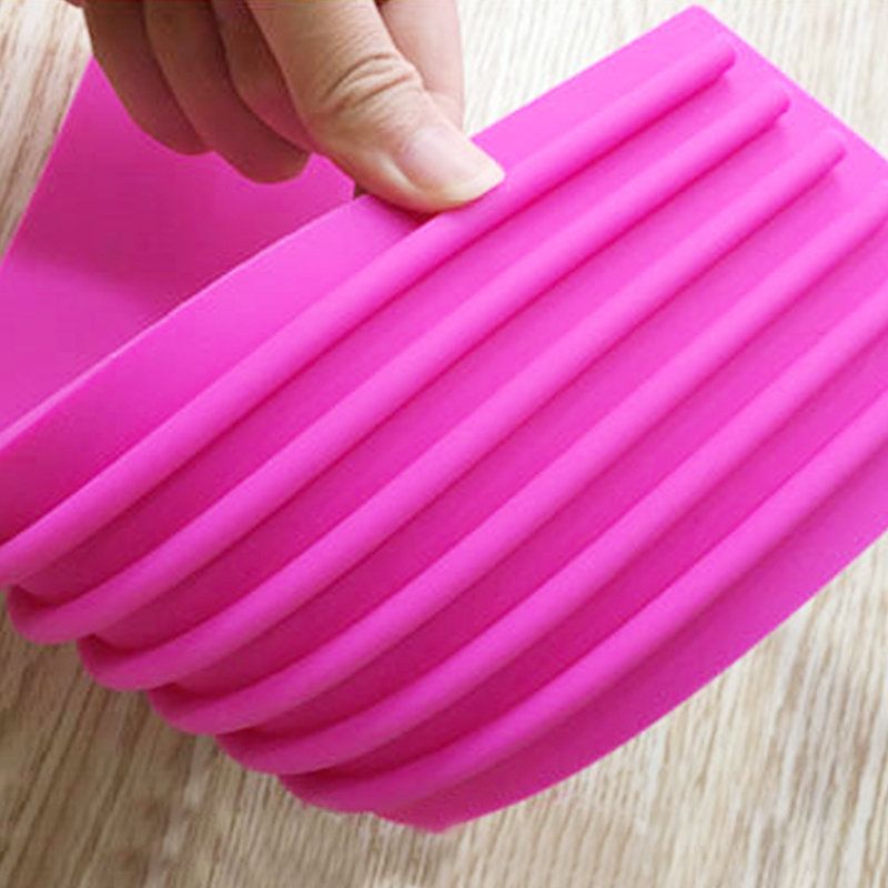 (330x98mm) 3d Crinkle Cake Silikon Blonder Wrap Molding Art Bag Smykkeskrin Mold