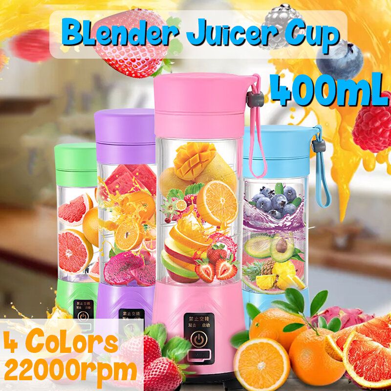 6 Blades Usb Elektrisk Bærbar Juicepresse Mini Fruktjuicer