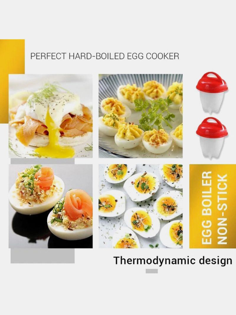 6 Stk A Sett Egg Steamer Silikon Non-stick Kokt Egg Cup Kjøkken Gadgets Baketilbehør Form