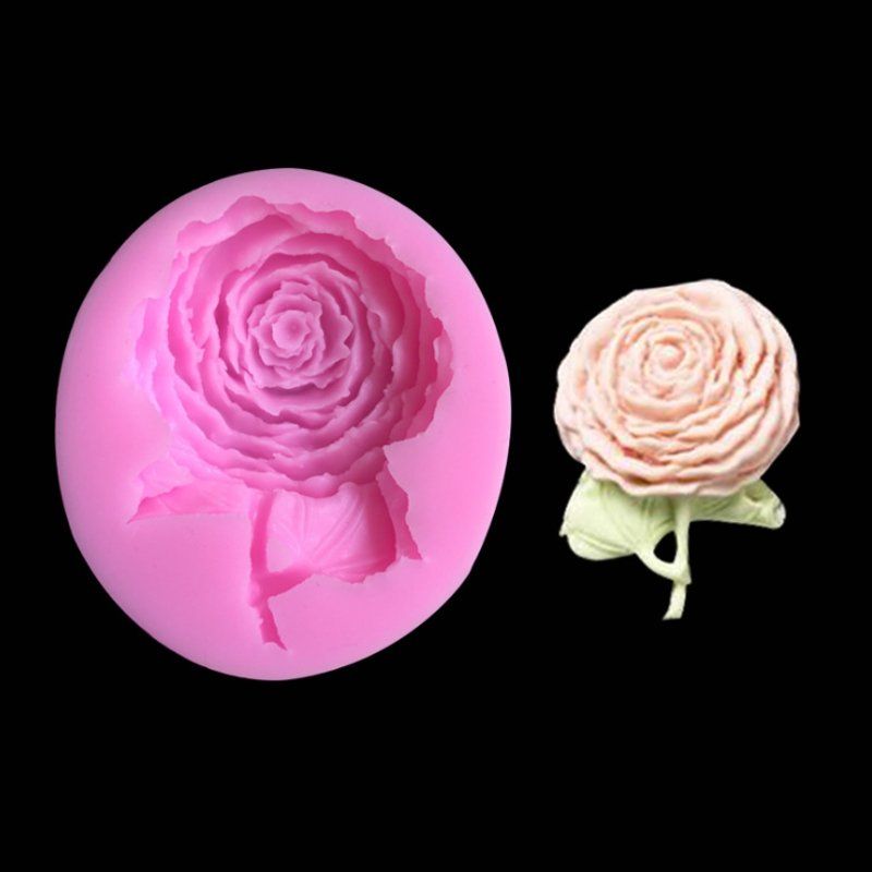 7.3*6.5*1.8cm Kakeform Bukett Rose Ball Silikon