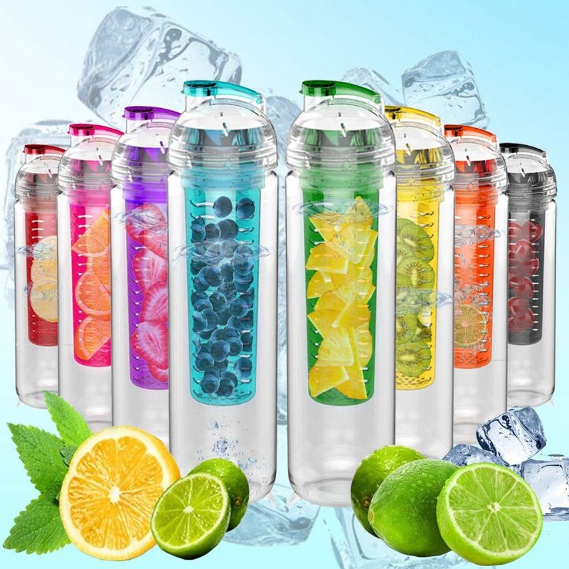 800ml Infuser Vannflasker Sykling Sport Trening Frukttilførsel Bpa-fri