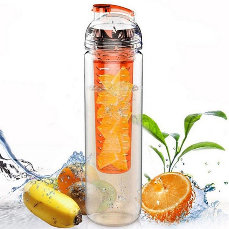 800ml Infuser Vannflasker Sykling Sport Trening Frukttilførsel Bpa-fri