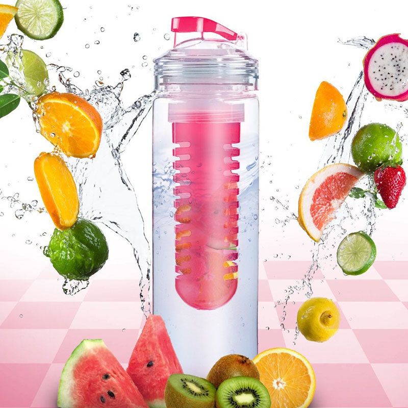 800ml Infuser Vannflasker Sykling Sport Trening Frukttilførsel Bpa-fri