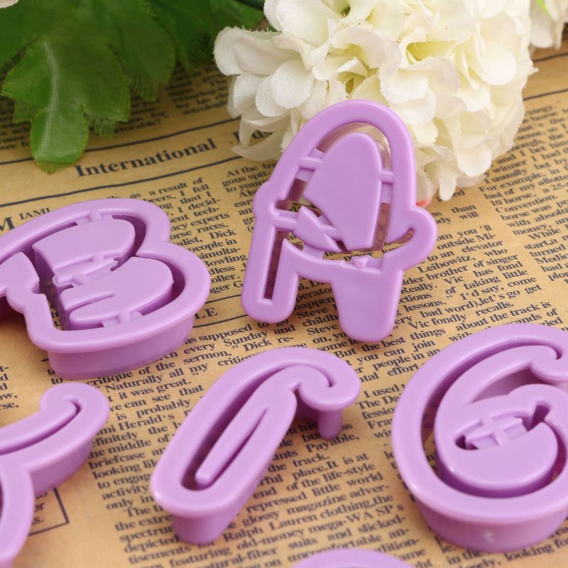 Alfabet Letter Cookies Pregekuttere Kakedekorering Fondant Sugarcraft Tool