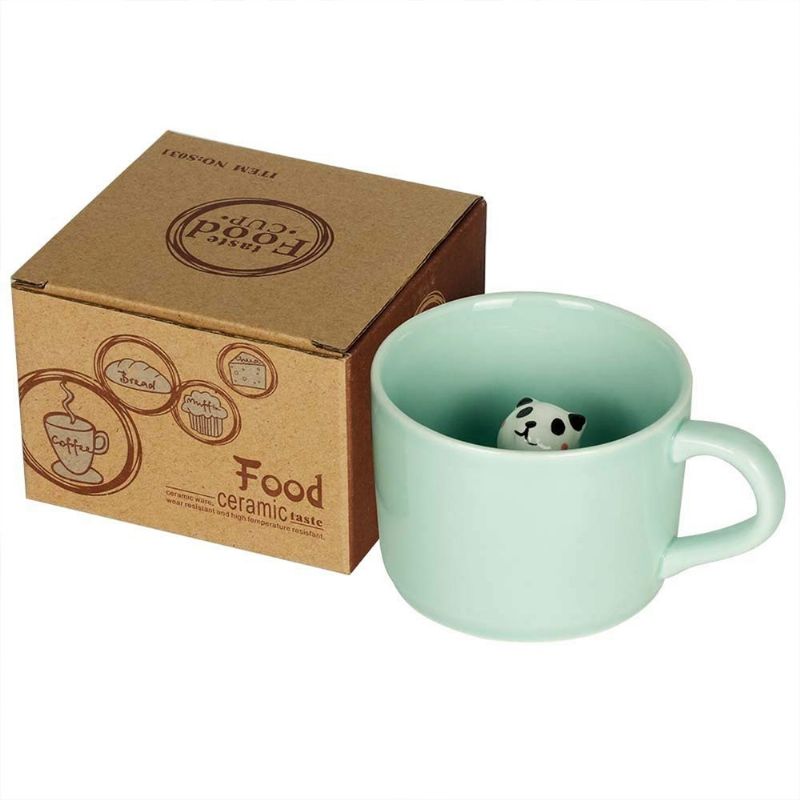 Animal Surprise Krus Med Panda Inni Morsom 3d Keramisk Kaffekrus Tekopp 8 Oz