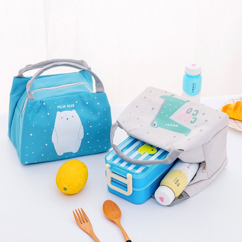 Bærbar Thicken Lunch Tote Bag Oxford Waterproof Cooler Isolert Håndveske Søte Oppbevaringsbeholdere