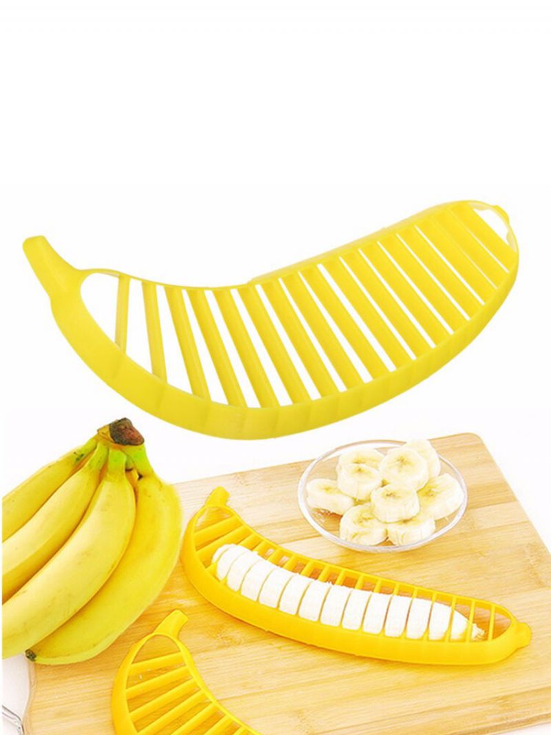 Banan Slicer Cutter Chopper Fruktsalat Grønnsaksskreller Kjøkkenverktøy