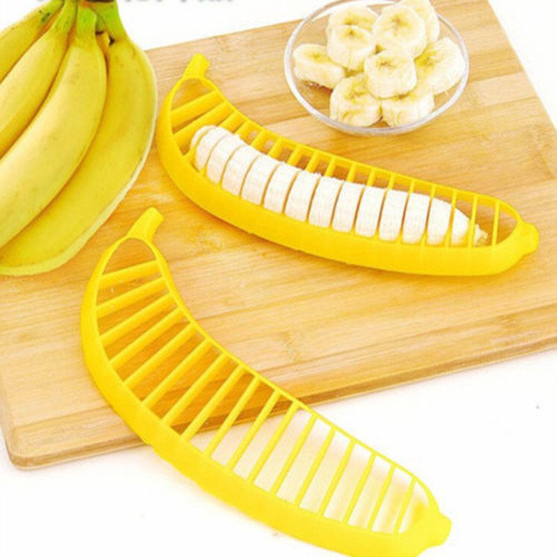 Banan Slicer Cutter Chopper Fruktsalat Grønnsaksskreller Kjøkkenverktøy