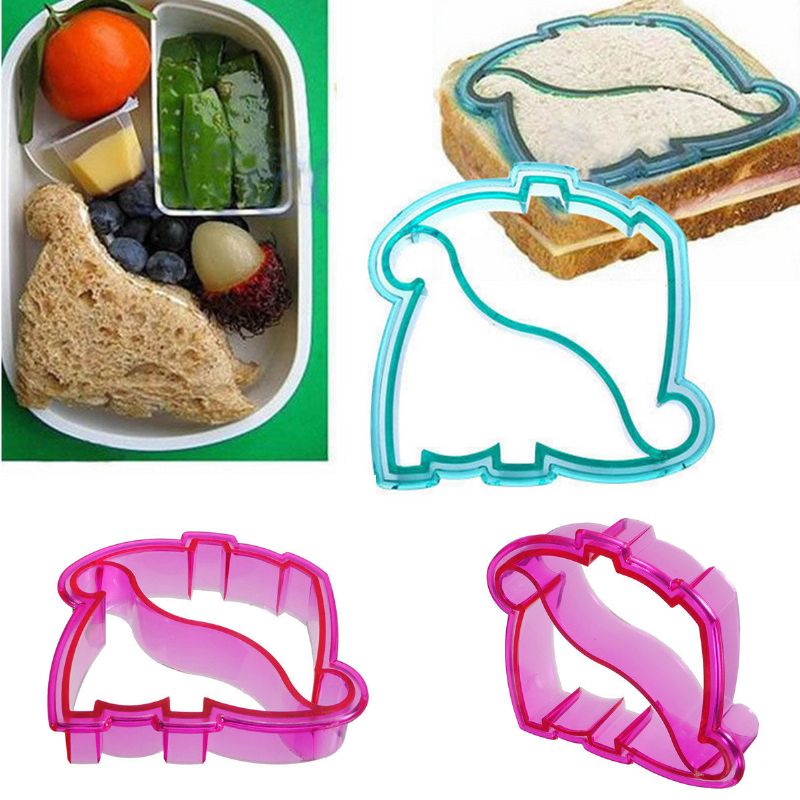 Barn Lunsj Sandwich Toast Cookies Brød Kake Kjeks Mat Cutter Dinosaur Mold