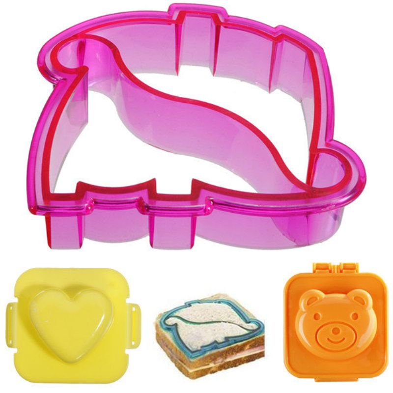 Barn Lunsj Sandwich Toast Cookies Brød Kake Kjeks Mat Cutter Dinosaur Mold