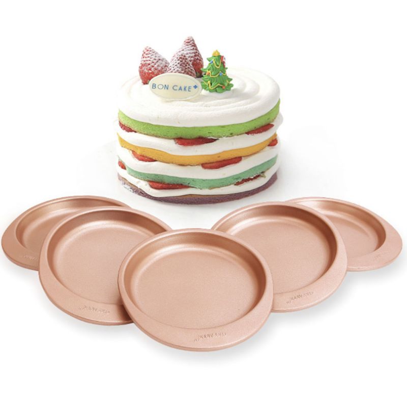 Chefmade Silikon Rainbow Kakeform Bakeware Rund Diy Stekepanne Silikonkakeformer Til Baking 5 Stk.