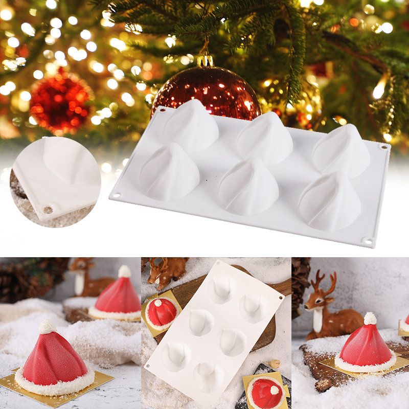 Christmas Silikon Fondant Kakeform Dessert Sjokolade Iskrem Baking Tool