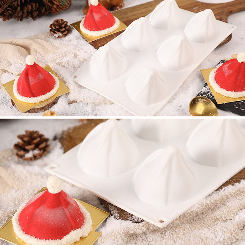 Christmas Silikon Fondant Kakeform Dessert Sjokolade Iskrem Baking Tool