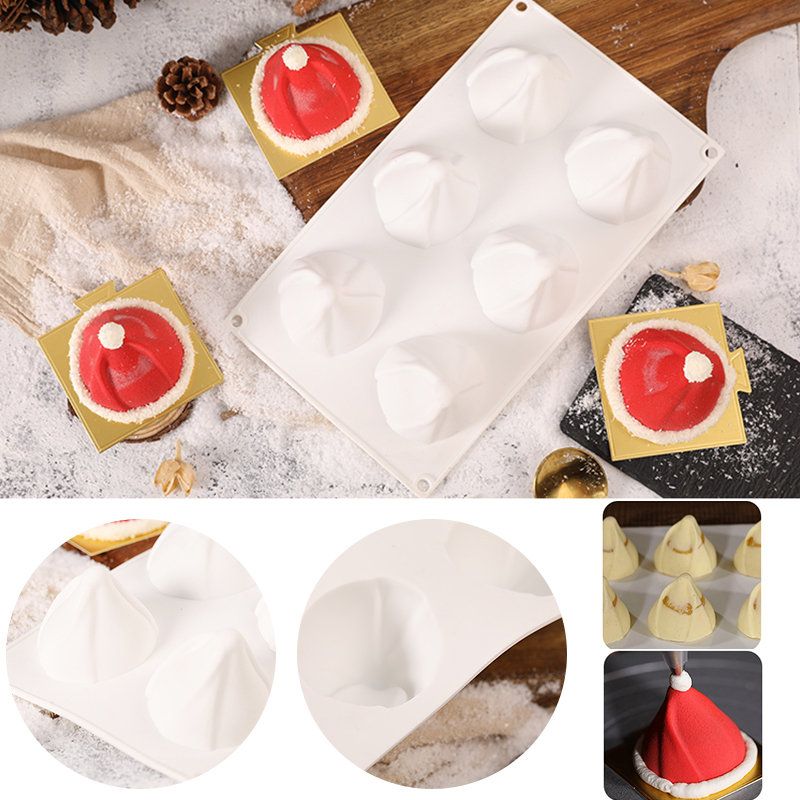 Christmas Silikon Fondant Kakeform Dessert Sjokolade Iskrem Baking Tool