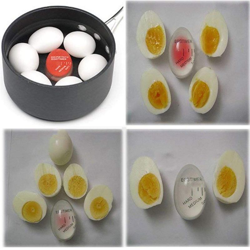 Fargeskiftende Perfekt Egg Timer 2 Pack Varmesensitiv Egg For Kokker Matlaging