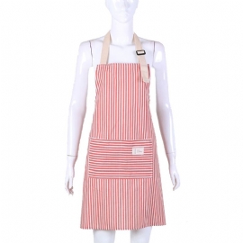 Fasjonabel Spenne Fem Farge Stripe Forkle Husholdning Brukt Daglig Kjøkken Pinafore Bunnstoff Sarong Fabrikk Direkte Salg Midjeduk For Kjøkkenbruk