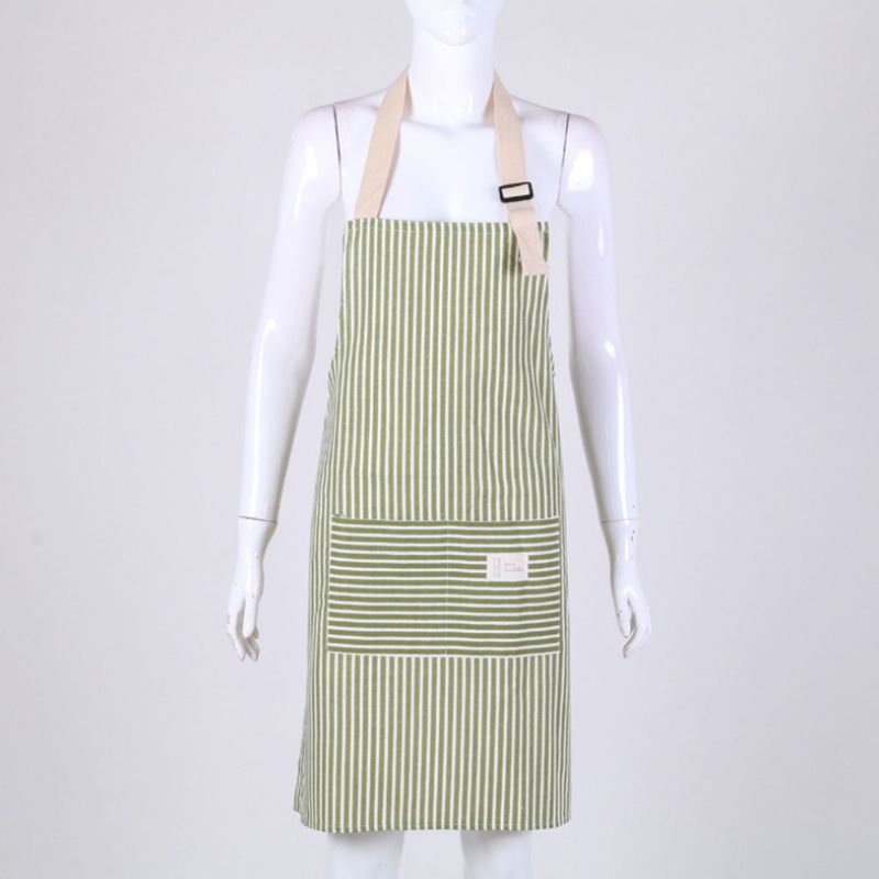 Fasjonabel Spenne Fem Farge Stripe Forkle Husholdning Brukt Daglig Kjøkken Pinafore Bunnstoff Sarong Fabrikk Direkte Salg Midjeduk For Kjøkkenbruk