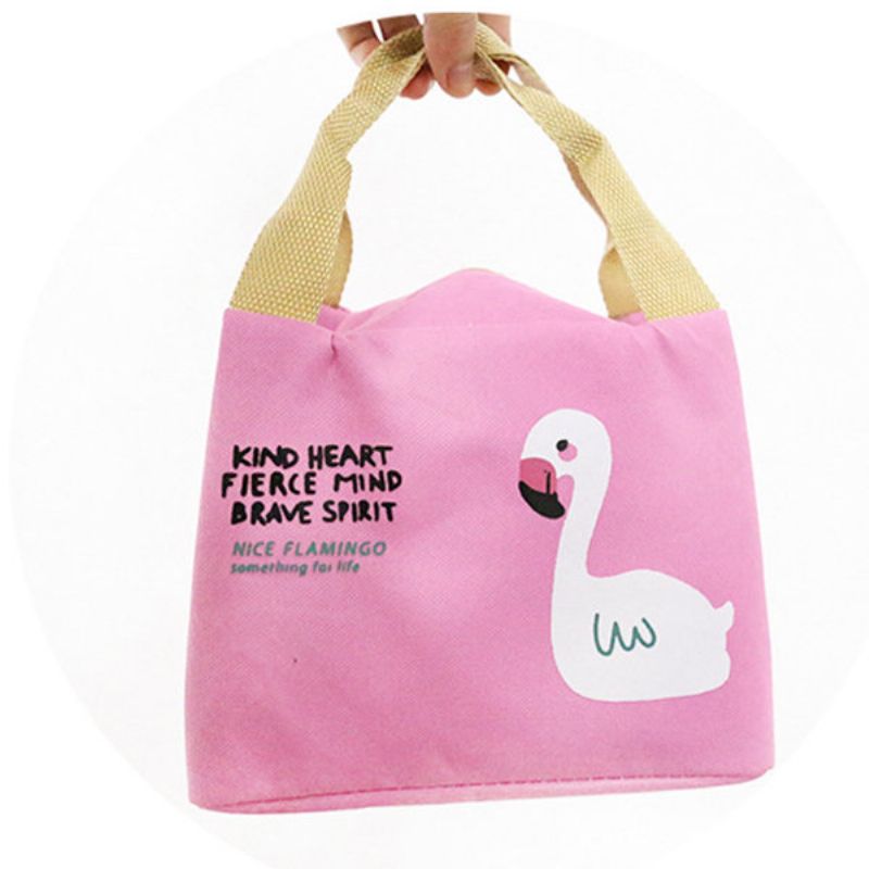 Flamingo Insulation Lunch Box Bag Shopping Tote Bag Momy Bag