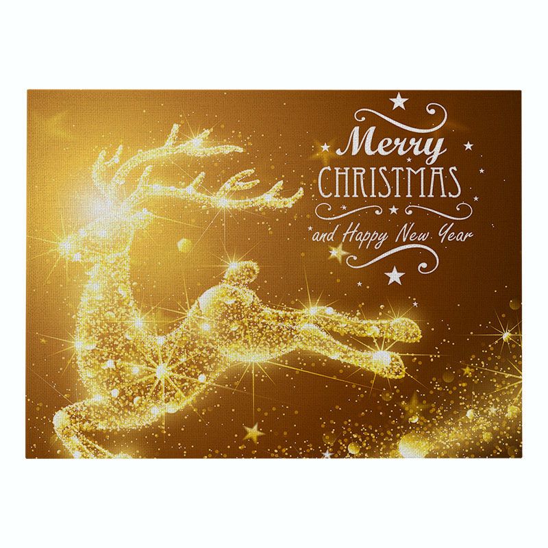 Golden Printing Series Christmas Bomullsmatter Hjem Stoff Bordmatte Kjøkkenutstyr Western Mat