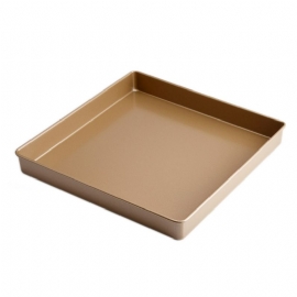 Gylden 11x11 Tommer Kvadratisk Non-stick Bakevarer Kakeform Kjeks Nougat Bake Ware Cookie Sheet Bakebrett