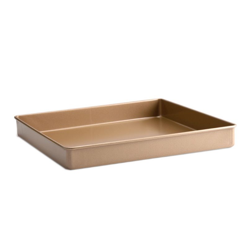 Gylden 11x11 Tommer Kvadratisk Non-stick Bakevarer Kakeform Kjeks Nougat Bake Ware Cookie Sheet Bakebrett