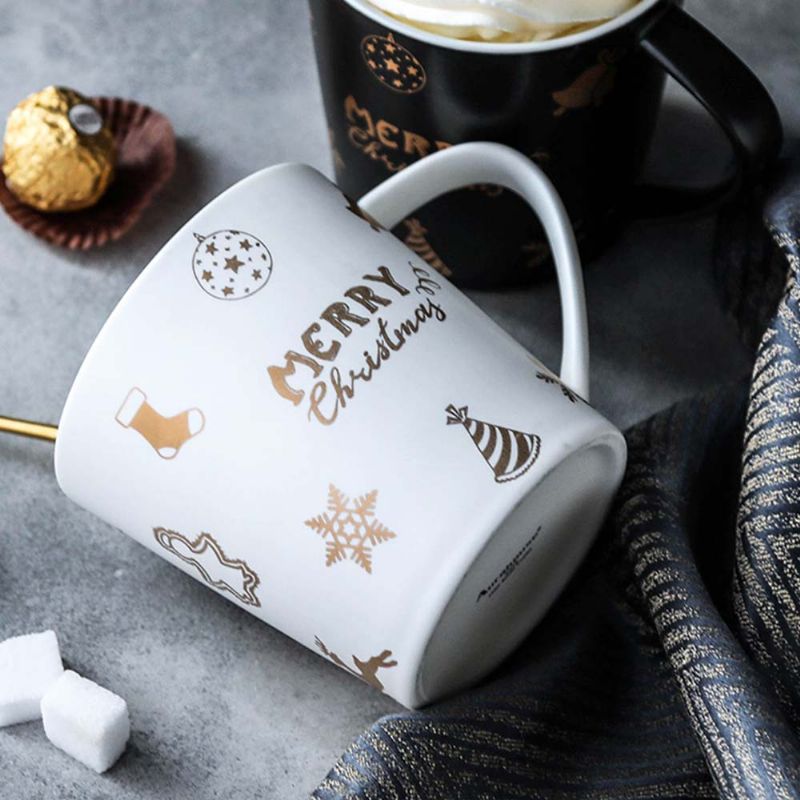 Julepar Krus Dame Creative Nordic Mug Stor Kapasitet Keramikkkopp Kaffekopp