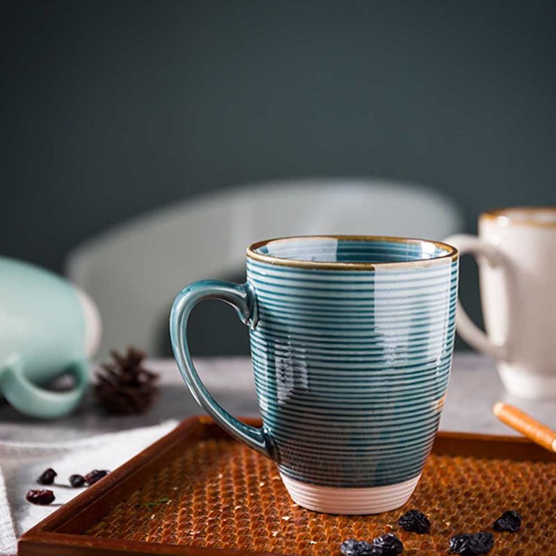 Keramisk Kruskopp Med Glasur For Temelk Kaffevann Frokostkopp For Frokostblanding Fasjonabelt Vannkrus For Hjem Og Kontor