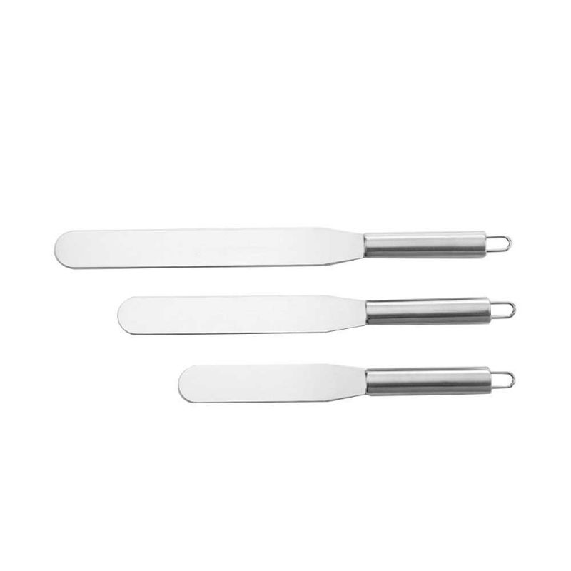 Kiss Knife Cake Tools Rustfritt Stål Spatel Cream Scraper 8 Tommer Og 10