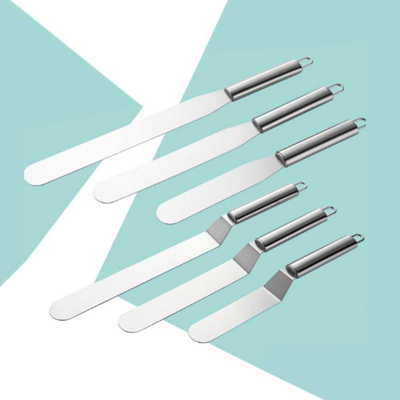 Kiss Knife Cake Tools Rustfritt Stål Spatel Cream Scraper 8 Tommer Og 10